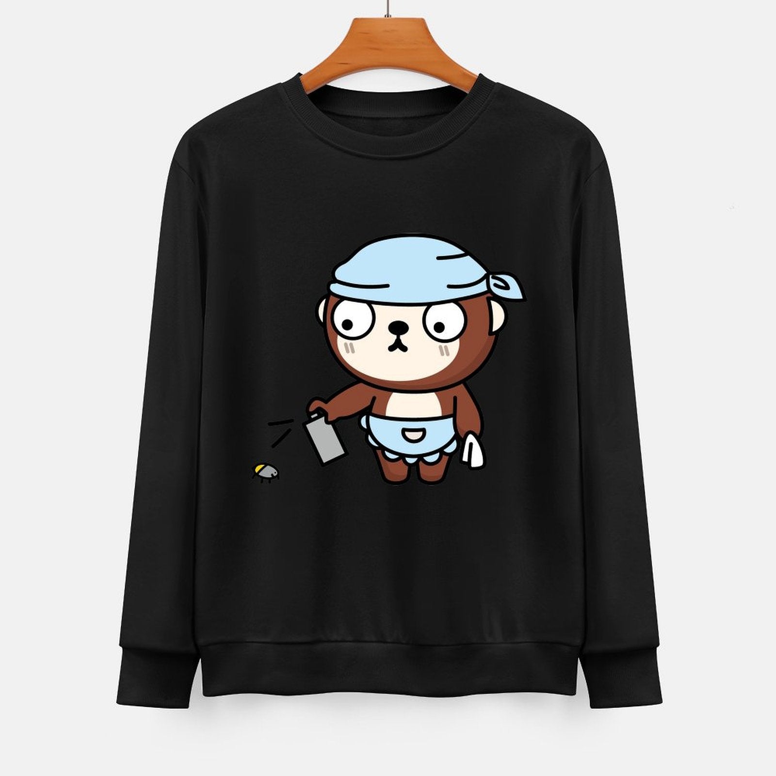 Front Patterned Long Sleeve TopNatural Reliable